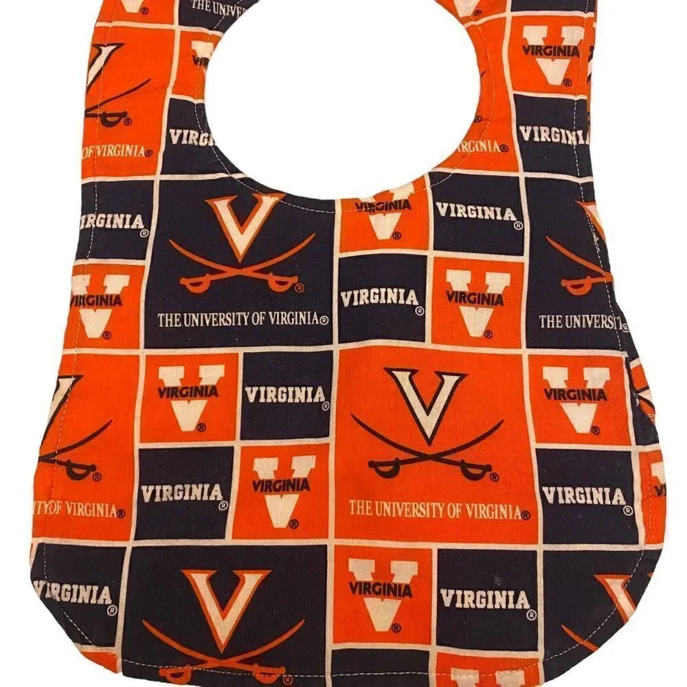 The University of Virginia Cavaliers‎ Navy and Orange Handcrafted Bib